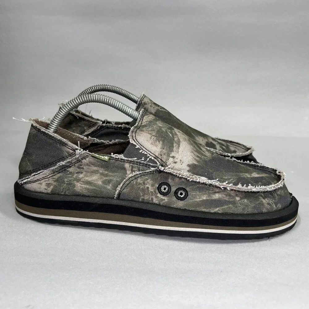 Sanuk Men's Size 8 Vagabond Soft Top Tie Dye Slip On‎ Loafers